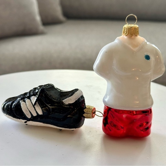 Handmade Glass Soccer Football Christmas Tree Ornaments FIFA - Picture 1 of 11